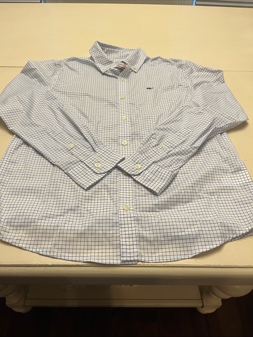 Boy’s Blue Checked Button-Down Shirt